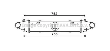 AVA DB Інтеркулер W204/212 09- для Mercedes AVA COOLING MSA4556 фото товара