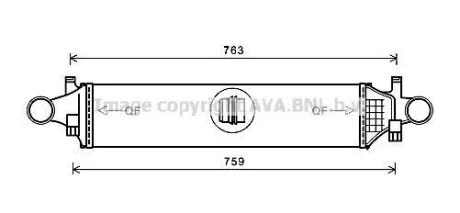 Охолоджувач наддувального повітря для Mercedes, Infiniti AVA COOLING MSA4658 фото товару