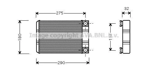 <strong>Радіатор опалювача салону AVA AVA COOLING MSA6312 (фото 1)</strong>