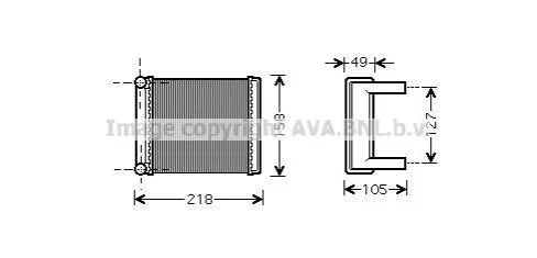 <strong>Радіатор обігрівача салону MB Sprinter (96-06)/VW LT35 (96-06) AVA AVA COOLING MSA6385 (фото 1)</strong>