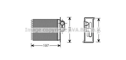 <strong>Радіатор обігрівача салону MB Sprinter/VW Crafter (06-18) AVA AVA COOLING MSA6400 (фото 1)</strong>