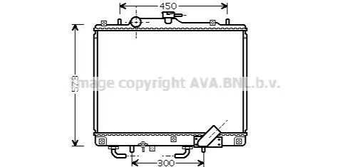 <strong>AVA MITSUBISHI Радіатор охолодження двигуна L200, Pajero Sport 2.5TD 98- AVA COOLING MT2156 (фото 1)</strong>
