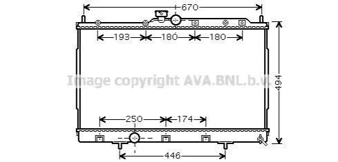 <strong>Радіатор охолодження MITSUBISHI OUTLANDER (CU2, 5W) (03-) (аналог MTА2183) (вир-во AVA) AVA COOLING MT2183 (фото 1)</strong>