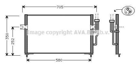 Конденсатор кондиціонера MITSUBISHI CARISMA (DA) (95-) (AVA) AVA COOLING MT5100 фото товара