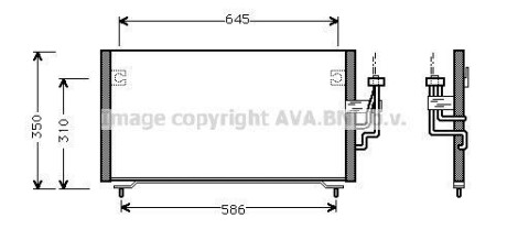 AVA MITSUBISHI Радіатор кондиціонера (конденсатор) GALANT V 97- AVA COOLING MT5106 фото товара