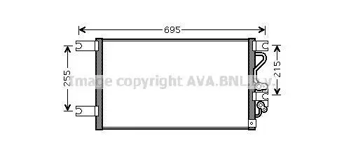 <strong>AVA MITSUBISHI Радіатор кондиціонера (конденсатор) L200, Pajero Sport 98- AVA COOLING MT5206 (фото 1)</strong>
