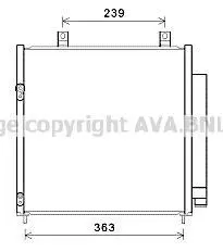 <strong>AVA MITSUBISHI Радіатор кондиціонера (конденсатор) MIRAGE 1.0, 1.2 12- AVA COOLING MT5251D (фото 1)</strong>