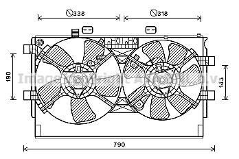 Вентилятор охолодження радіатора AVA COOLING MT7530 фото товара