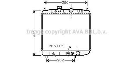 AVA MITSUBISHI Радіатор охолодження двиг. Colt IV, Lancer V 1.3/1.6 92- AVA COOLING MTA2036 фото товару