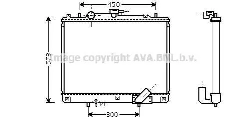 <strong>Радіатор охолодження PAJEROSPORT 25TD MT 98- (вир-во AVA) AVA COOLING MTA2162 (фото 1)</strong>