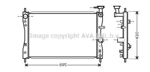 <strong>Радіатор, Система охолодження двигуна AVA COOLING MTA2172 (фото 1)</strong>