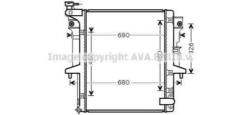 <strong>Радіатор, Система охолодження двигуна AVA COOLING MTA2202 (фото 1)</strong>