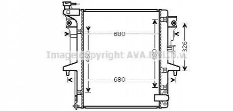 Радіатор, Система охолодження двигуна для Mitsubishi AVA COOLING MTA2202 фото товару