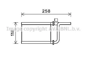 Радіатор обігрівача MITSUBISHI MONTERO (2007) 3.2 DID (Ava) для Mitsubishi AVA COOLING MTA6254 фото товару