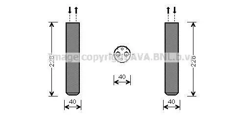 <strong>Осушувач кондиціонера Mitsubishi Outlander I (01-), Lancer IX (03-) AVA AVA COOLING MTD236 (фото 1)</strong>