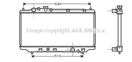 AVA MAZDA Радіатор охолодження 323 C/P/S V 1.3/2.0D 94- AVA COOLING MZ2098 фото товару