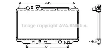 AVA MAZDA Радіатор охолодження 323 C/P/S V 1.3/2.0D 94- для AVA COOLING MZ2098 фото товару