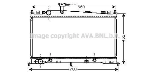 <strong>Радіатор охолодження двигуна MAZDA 6 18/20 AT+-AC 02- (Ava) AVA COOLING MZ2161 (фото 1)</strong>