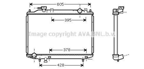 AVA FORD Радіатор охолодження Ranger, Mazda BT-50 2.5D/3.0TDCi 99- AVA COOLING MZ2171 фото товару