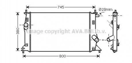Радіатор для Mazda AVA COOLING MZ2183 фото товару