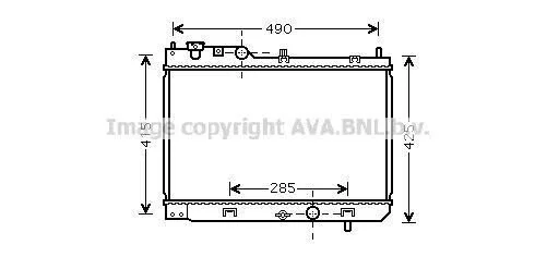 <strong>AVA MAZDA Радіатор системи охолодження двигуна 323 2.0 DITD 98- AVA COOLING MZ2214 (фото 1)</strong>