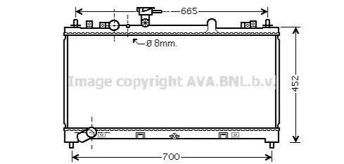 <strong>Радіатор охолодження двигуна Mazda 6 (03-) МКПП AVA AVA COOLING MZ2218 (фото 1)</strong>