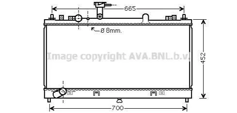 <strong>Радіатор охолодження MAZDA 6 2.5 MT 03/05-09/07 (AVA) AVA COOLING MZ2224 (фото 1)</strong>