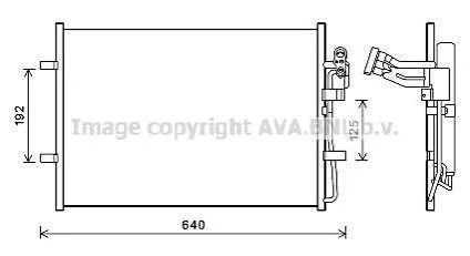 Радіатор кодиціонера для Mazda AVA COOLING MZ5281D фото товару