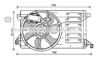 AVA MAZDA Вентилятор радіатора 3 2.0 MZR 08-14 AVA COOLING MZ7554 фото товару