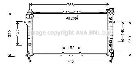 <strong>Радіатор охолодження двигуна Mazda 626 (97-02) AT AVA AVA COOLING MZA2037 (фото 1)</strong>