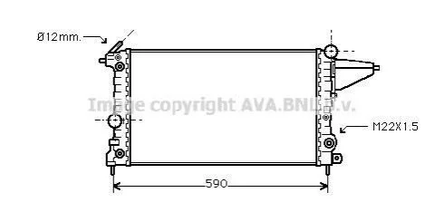 <strong>AVA OPEL радіатор охолодження двиг. VECTRA A 1.6 AVA COOLING OL2117 (фото 1)</strong>