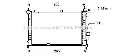 <strong>AVA OPEL Радіатор системи охолодження двигуна ASTRA F 1.7 91-, CORSA C 1.7 00-, CHEVROLET AVA COOLING OL2127 (фото 1)</strong>