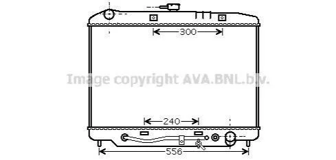 <strong>Радіатор, Система охолодження двигуна GENERAL MOTORS AVA COOLING OL2180 (фото 1)</strong>