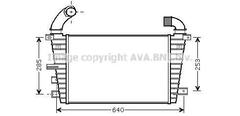 <strong>AVA OPEL Інтеркулер Astra H 1.7CDTI 07- AVA COOLING OL4585 (фото 1)</strong>