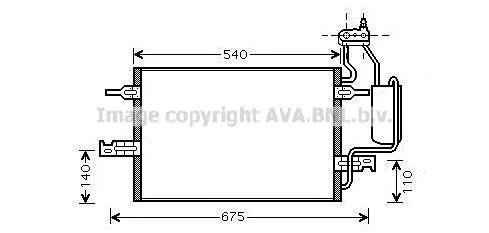<strong>AVA OPEL Радіатор кондиціонера (конденсатор) з осушувачем Meriva A 03- AVA COOLING OL5349D (фото 1)</strong>