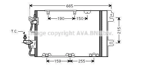 <strong>Радіатор кондиціонера AVA COOLING OL5384D (фото 1)</strong>