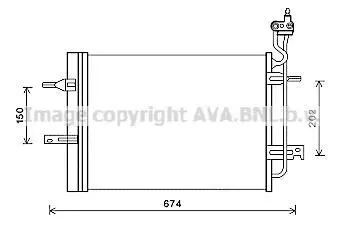 <strong>AVA OPEL Радіатор кондиціонера (конденсатор) Meriva A 03- AVA COOLING OL5620D (фото 1)</strong>