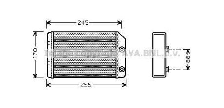 Купити AVA OPEL Радіатор опалення VECTRA B 95- AVA COOLING OL6315 за низькою ціною в Україні (фото 1)