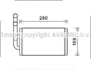 <strong>Радиатор отопителя салона Chevrolet Captiva, Opel Antara 06> AVA AVA COOLING OL6570 (фото 1)</strong>
