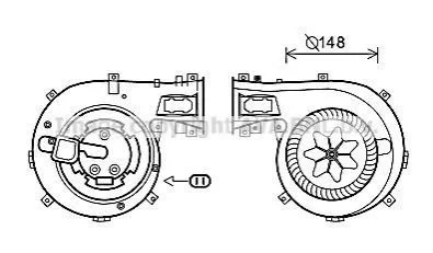 <strong>Вентилятор обігрівача салону Opel Vectra C manual AC AVA AVA COOLING OL8630 (фото 1)</strong>
