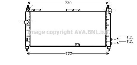 AVA OPEL Радиатор охлаждения Combo, Corsa B 1.2/1.6 AVA COOLING OLA2203 фото товара