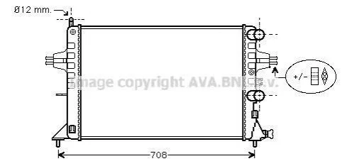 <strong>Радіатор охолодження двигуна (OLA2255) AVA AVA COOLING OLA 2255 (фото 1)</strong>