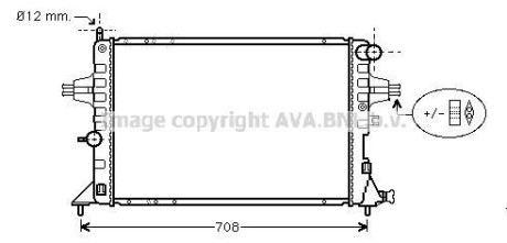 AVA OPEL Радіатор охолодження ASTRA G 2.0-2.2 98- AVA COOLING OLA2293 фото товару