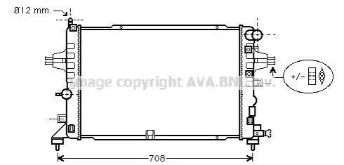 <strong>AVA OPEL Радіатор ASTRA H 2,2 04- AVA COOLING OLA2381 (фото 1)</strong>