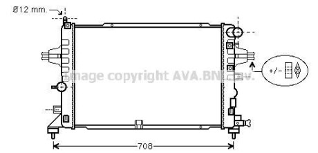 AVA OPEL Радіатор ASTRA H 2,2 04- AVA COOLING OLA2381 фото товару