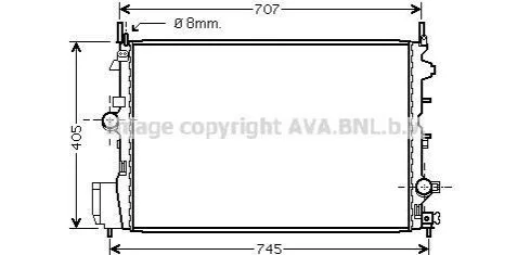 <strong>Радіатор охолодження OPEL VECTRA C 1.9 CDTI (вир-во AVA) AVA COOLING OLA2396 (фото 1)</strong>