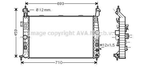 Радіатор охолодження двигуна OPEL Meriva 03- (Ava) AVA COOLING OLA2431 фото товару