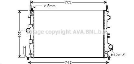 Радіатор охолодження VECTRA C/SIGNUM 18i 05-(вир-во AVA) для AVA COOLING OLA2462 фото товару