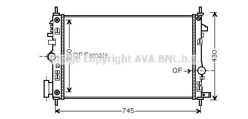 <strong>AVA OPEL Радіатор сист. охолодження двиг. Insignia 1.6/2.0CDTI 08- AVA COOLING OLA2473 (фото 1)</strong>