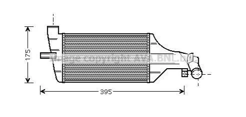 <strong>AVA OPEL Інтеркулер Astra G, Zafira A 2.0/2.2DTI AVA COOLING OLA4374 (фото 1)</strong>